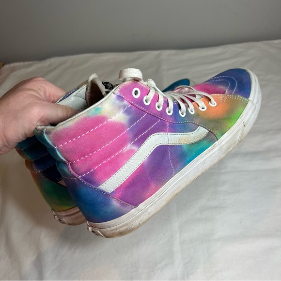 Vans rainbow tie dye Sk8 Hi high tops size 11.5 - Picture 5 of 9